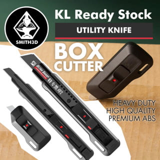 Ultra Sharp Utility Knife High Quality for Box Opener Black Pocket